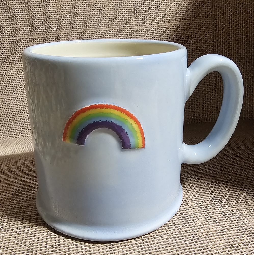 The Old Pottery Co. Rainbow coffee mug